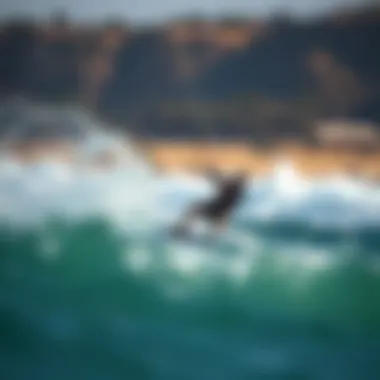 Dynamic Kiteboarding Performance Dynamic kiteboarding session showcasing neoprene blocks in action