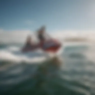 Group of enthusiasts enjoying various water sports with the Wingboard