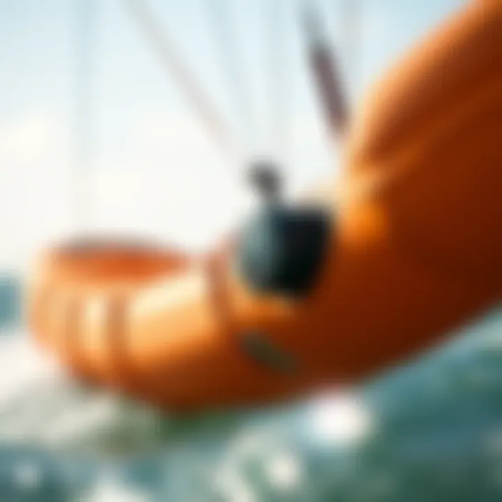 Detailed View of 12-Meter Kite Design Close-up of a 12-meter kite showcasing its design features and materials