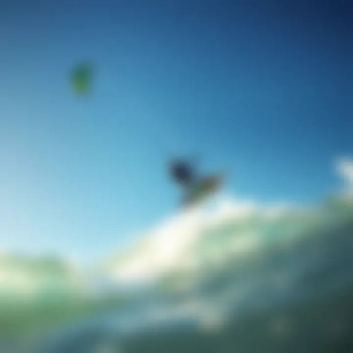 Kiteboarder Performing Tricks with 12-Meter Kite Kiteboarder performing tricks with a 12-meter kite in dynamic conditions