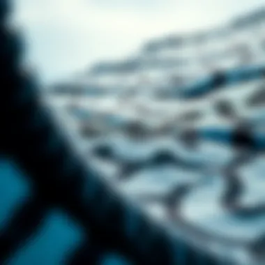 Close-up of the intricate design patterns on a big kite