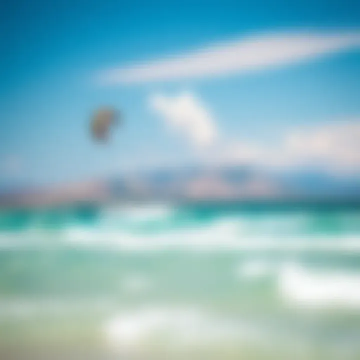 Perfect Kiteboarding Destination Scenic beach landscape ideal for kiteboarding adventures