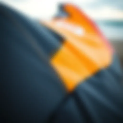 Detailed view of a used Core kite showcasing its fabric and stitching quality