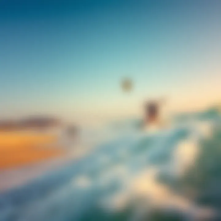 Kiteboarding at Tigertail Beach A panoramic view of Tigertail Beach showcasing kiteboarding activities