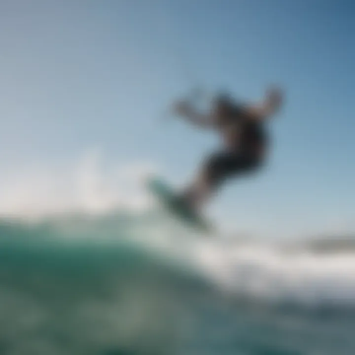 A vibrant kiteboarding scene with riders enjoying the sport.