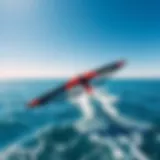 Wing Surfer Gliding Over Water A scenic view of a wing surfer gliding over crystal clear waters