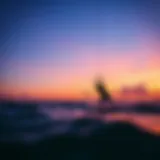 Kiteboarding at sunset over Florida waters