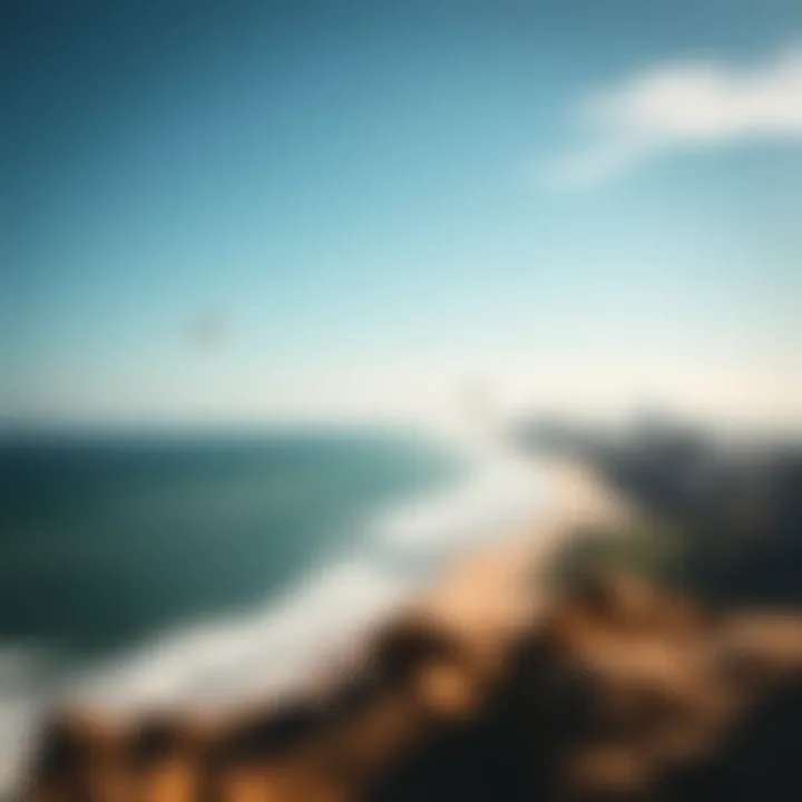 Breathtaking Coastal Views of Fortaleza Scenic Fortalezan coastline with kites in the sky