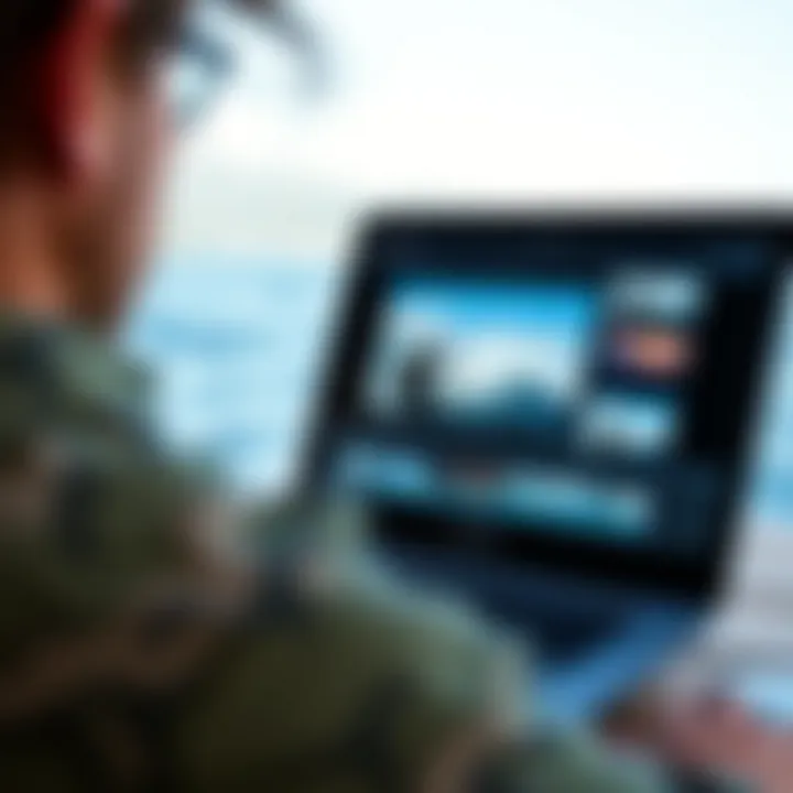 Editing Kiteboarding Videos with GoPro Hero3 Kiteboarding footage displayed on a laptop screen during editing