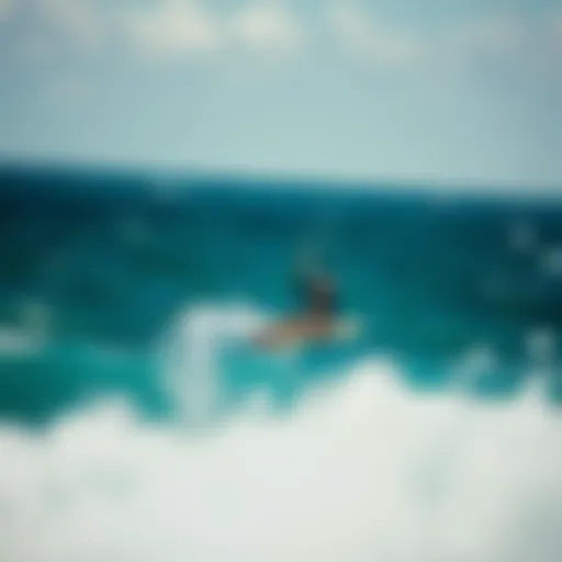 Dynamic shot of kiteboarder soaring above the waves with GoPro Hero3 attached