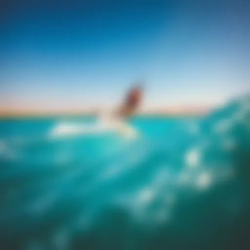 Thrilling Kiteboarding in Gouna Kiteboarding action on the turquoise waters of Gouna