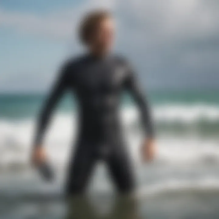 A perfect fit wetsuit being worn by a surfer