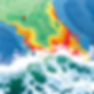 A weather map highlighting Gulfport's climatic zones
