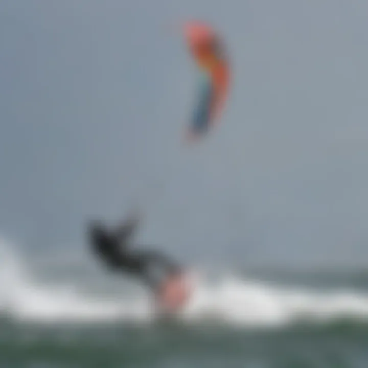 Kiteboarders enjoying favorable wind conditions on the water