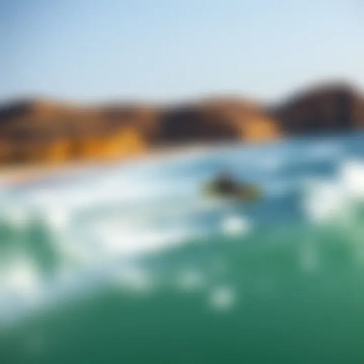 A breathtaking view of a popular hydrofoil kitesurfing location