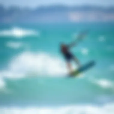 An expert demonstrating advanced hydrofoil kitesurfing techniques