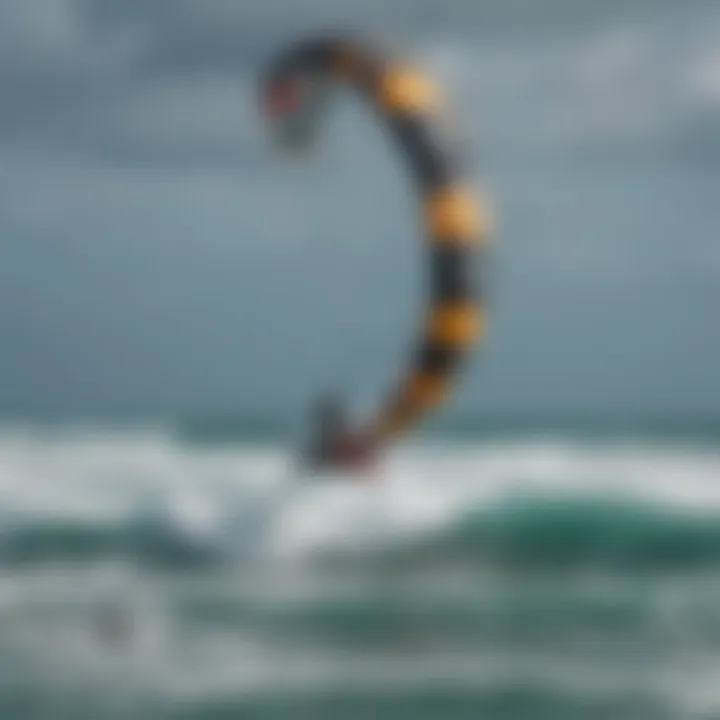 Kiteboarder demonstrating the performance advantages of inflatable packages