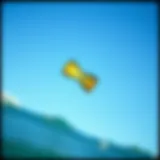 A vibrant kite soaring against a clear blue sky