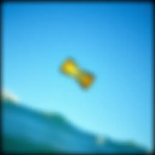 A vibrant kite soaring against a clear blue sky