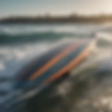 Close-up of a jetfoil surfboard's aerodynamic features