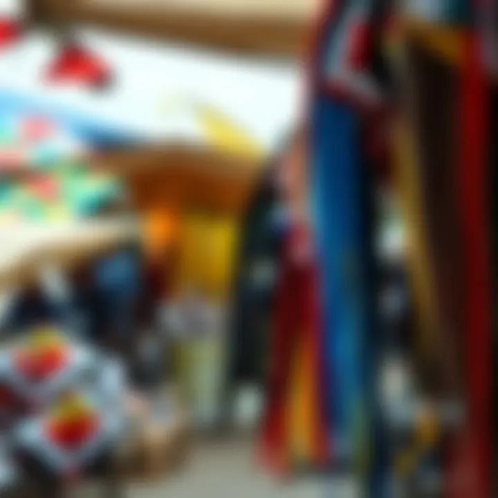 Local Market Kite Variety A local market scene with colorful kites for sale
