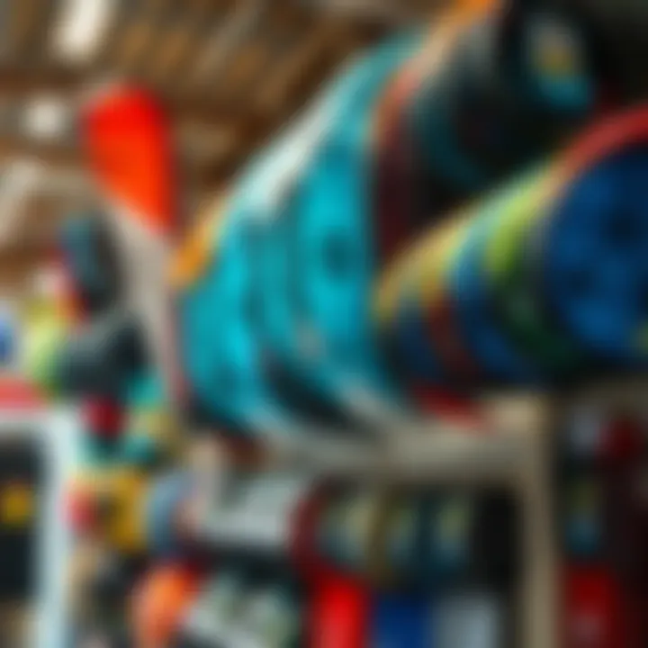 Sporting Goods Kite Display A sporting goods store showcasing various kites for sale