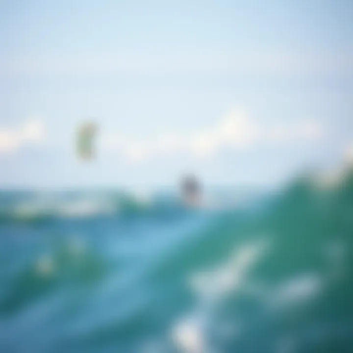 Ideal Kite Surfing Locations A scenic kite surfing location with waves