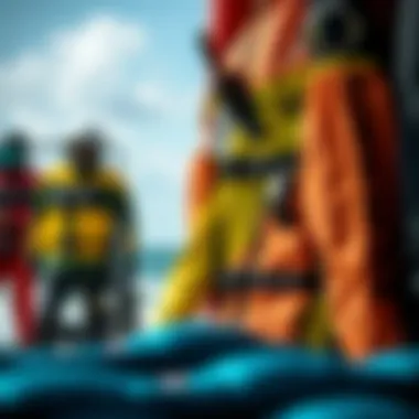 Showcasing the Best in Kite Surfing Apparel Vibrant kite surfing apparel on display