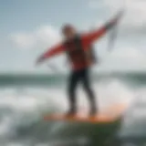 Kite surfing enthusiast wearing a life jacket