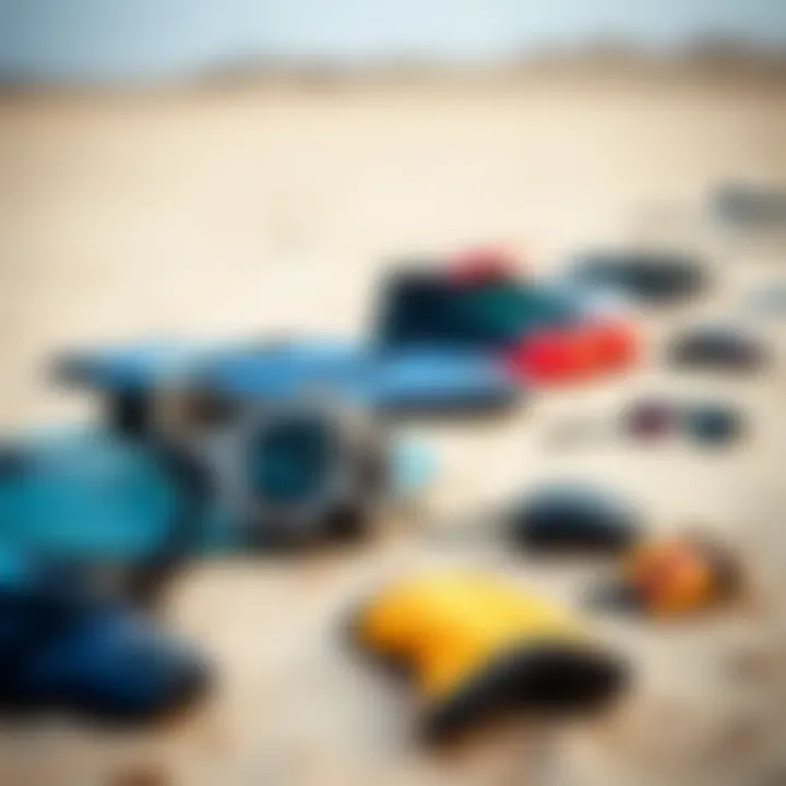 Essential Gear for Kite Surfing Adventures Kite surfing gear laid out on a sandy beach