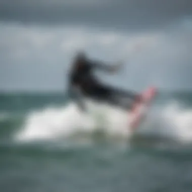 Skill Development in Kitesurfing Dynamic kitesurfing session showcasing skill development in action