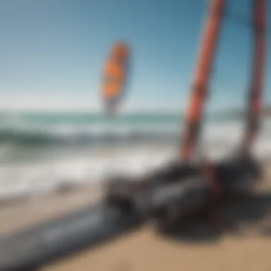 Essential Equipment for Kitesurfing Training Kite surfing equipment laid out for training purposes