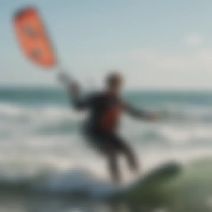 Diverse kitesurfing community participating in a training session