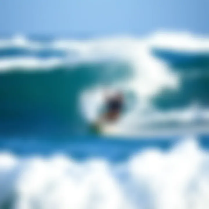 Challenging Waves for All Skill Levels Kiteboarder navigating waves in Maui