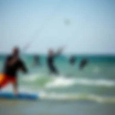 A group of kiteboarders enjoying the vibrant winds and waters of Cape Town