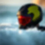 A sleek kiteboarding helmet showcasing innovative design features.