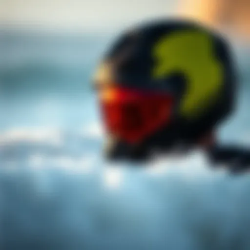 A sleek kiteboarding helmet showcasing innovative design features.