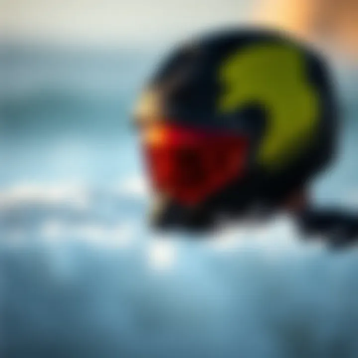 A sleek kiteboarding helmet showcasing innovative design features.