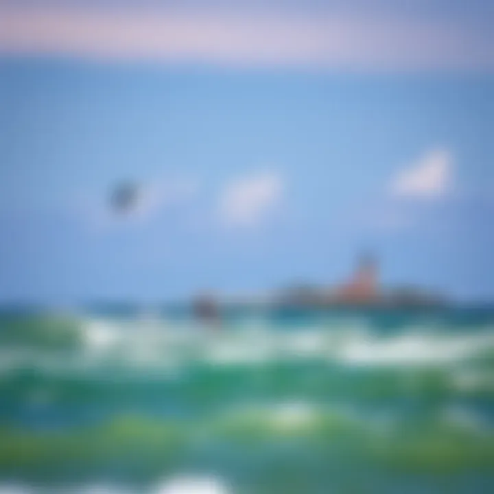 A breathtaking view of Corpus Christi's coastline, ideal for kiteboarding