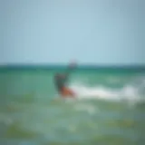 An exhilarating kiteboarding session on Corpus Christi waters