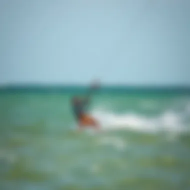 An exhilarating kiteboarding session on Corpus Christi waters
