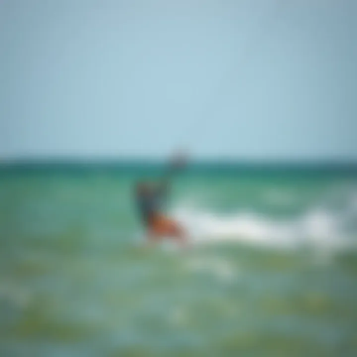 An exhilarating kiteboarding session on Corpus Christi waters