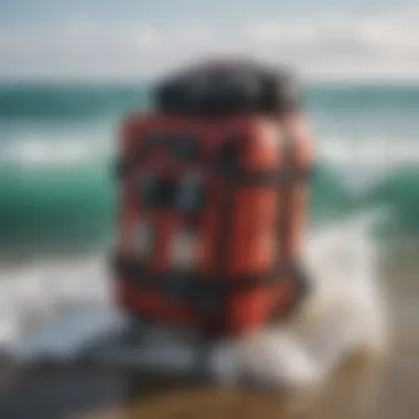 Efficient Organization in Kitesurf Travel Bags A well-organized kitesurf travel bag showcasing compartments and straps.