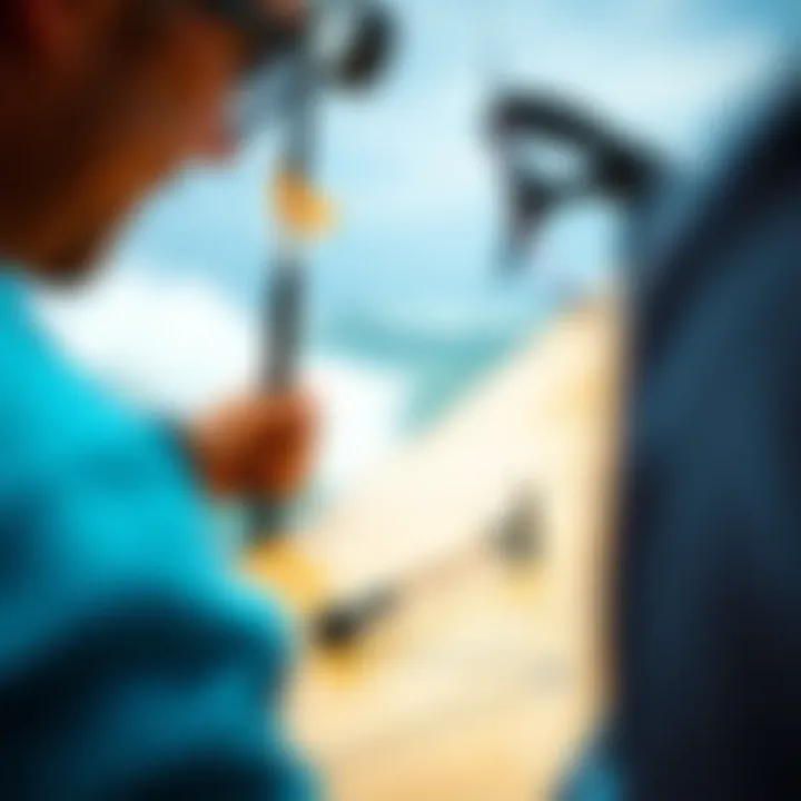 Evaluating the Condition of a Kitesurfing Board Detailed inspection of a kitesurfing board