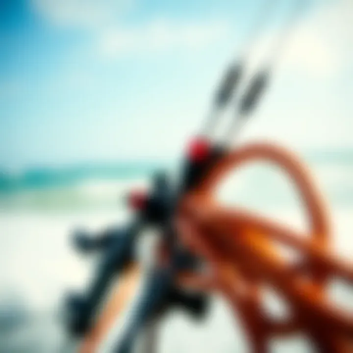 Kitesurfing lines displayed with various types explained