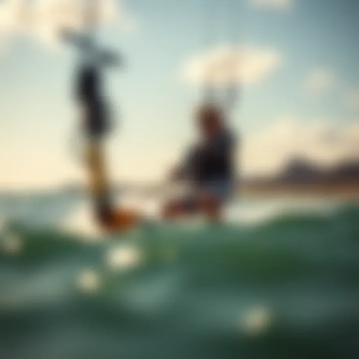 A tranquil kitesurfing location highlighting regional variations in kiteboarding