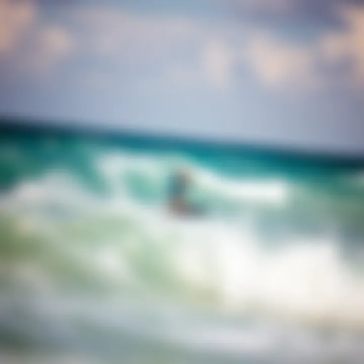 Thrilling Kitesurfing on Mexico's Beaches Kitesurfing action shot on the vibrant beaches of Mexico