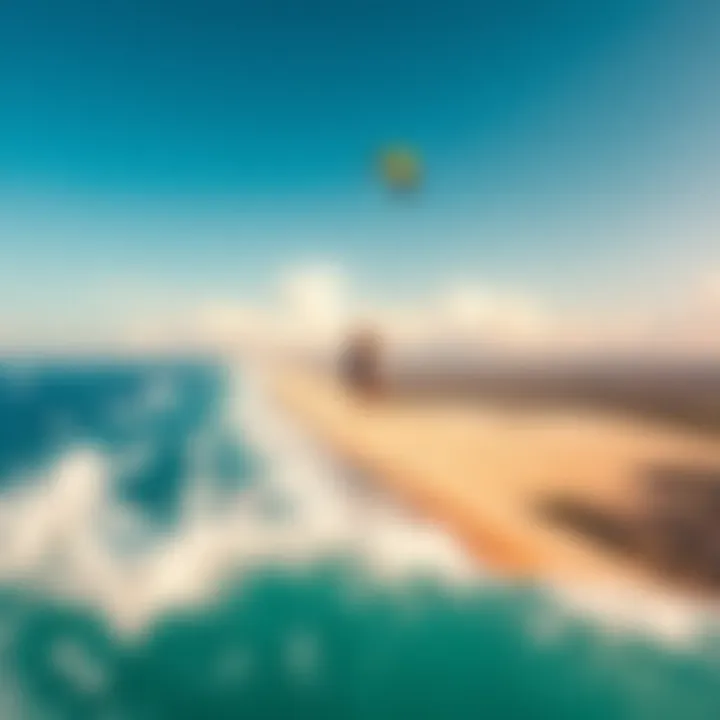 Breathtaking Kitesurfing Spot in Mexico Panoramic view of a popular kitesurfing spot in Mexico