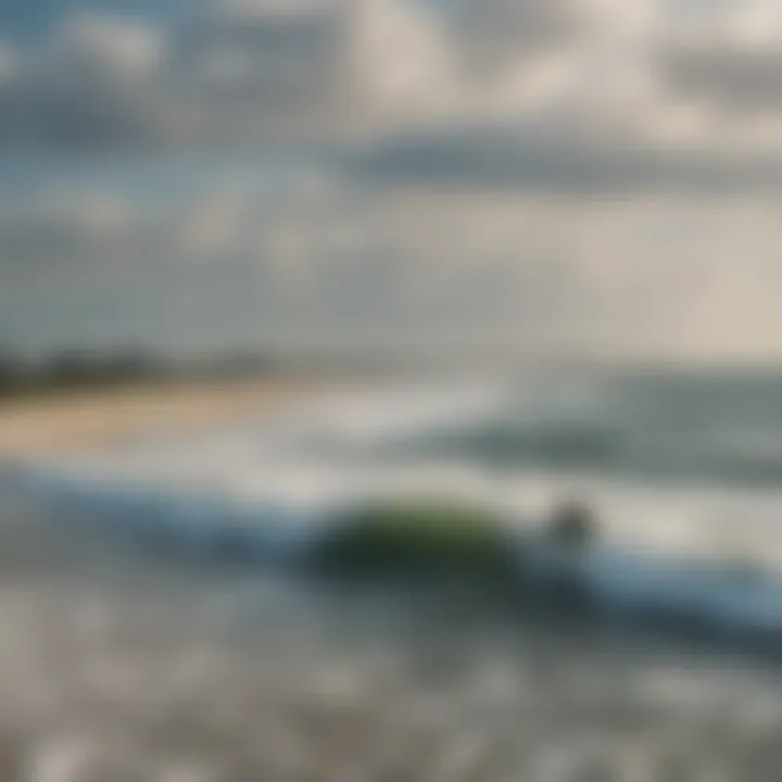 A panoramic view of the Outer Banks coastline ideal for kitesurfing