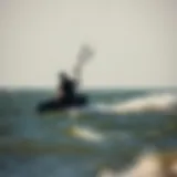 Thrilling Kiteboarding Experience on Lake Erie Dynamic kiteboarding action on Lake Erie